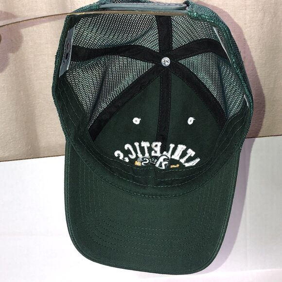 MLB OAKLAND ATHLETICS A'S CURVED BILL MESH TRUCKER ADJUSTABLE SNAPBACK HAT CAP - Picture 8 of 9